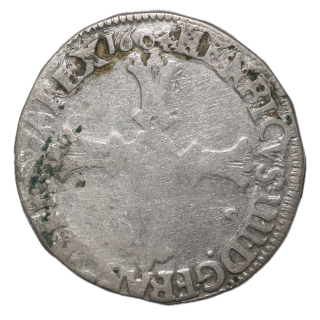 France - Henri IV (1589-1610), 1/4 d'Ecu, 1604, 9 (Rennes)