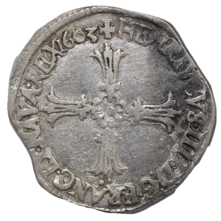 France - Henri IV (1589-1610), 1/4 d'Ecu, 1603, T (Nantes)