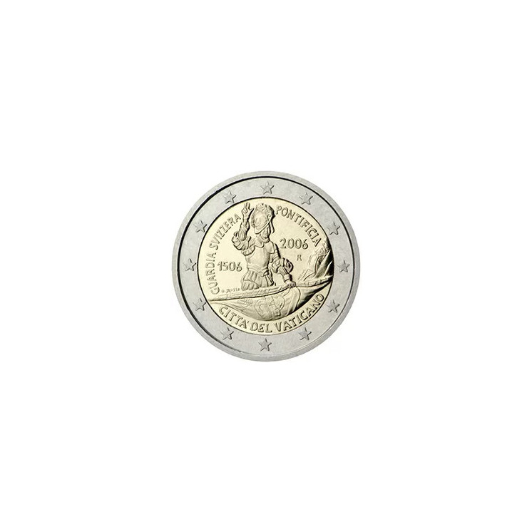 2006 - Vatican, 2 Euros 5e centenaire de la Garde suisse pontificale (pièce seule)