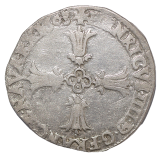 France - Henri IV (1589-1610), 1/4 d'Ecu, 1603, L (Bayonne)