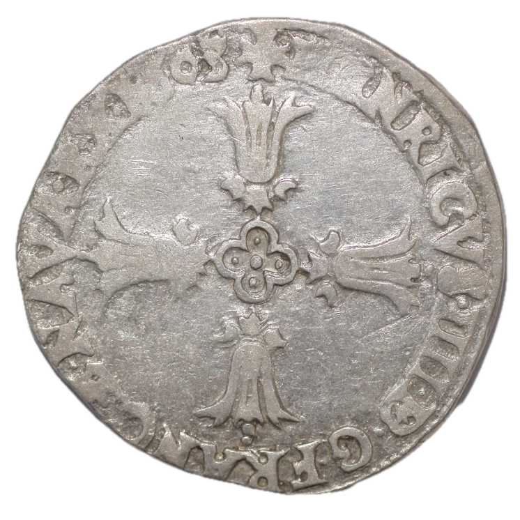 France - Henri IV (1589-1610), 1/4 d'Ecu, 1603, L (Bayonne)