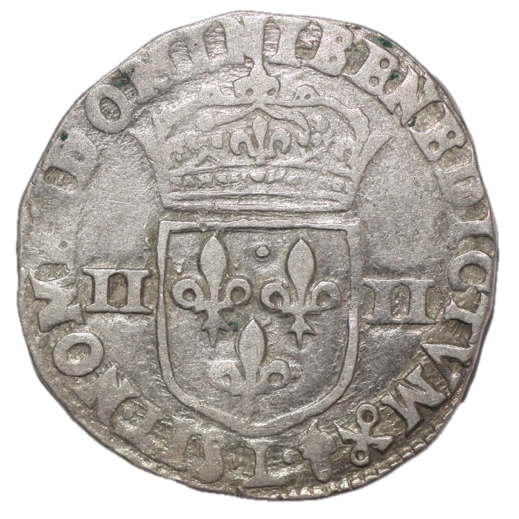France - Henri IV (1589-1610), 1/4 d'Ecu, 1603, L (Bayonne)