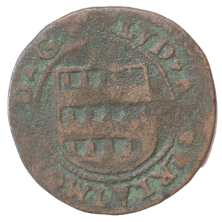 France - Archevêché de Cambrai, Louis de Berlaimont (1570-1596), 2 Deniers