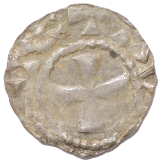 France - Picardie, abbaye de Corbie, Evrard (1096), Denier