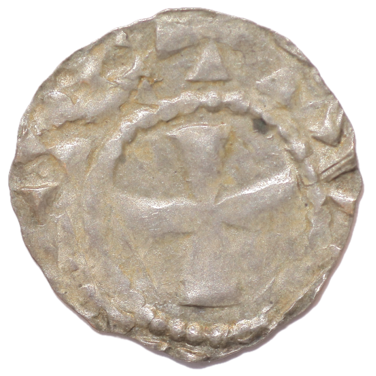 France - Picardie, abbaye de Corbie, Evrard (1096), Denier