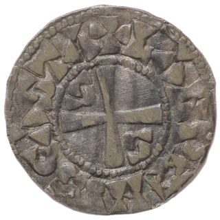 France - Louis VII (1137-1180), Denier, Château Landon