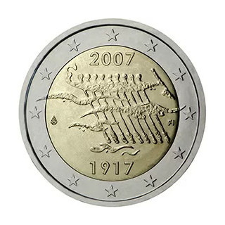 2007 - Finlande, 2 Euros 90e anniversaire de l’indépendance de la Finlande