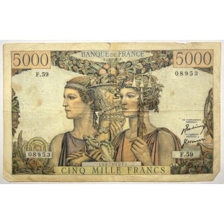France - 5000 Francs Terre et Mer, K.5-4-1951.K.