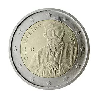 2007 - Saint-Marin, 2 Euros bicentenaire de la naissance de Giuseppe Garibaldi (pièce seule)