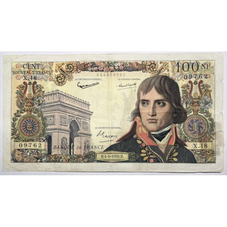 France - 100 Nouveaux Francs Bonaparte, H.4-6-1959.H.
