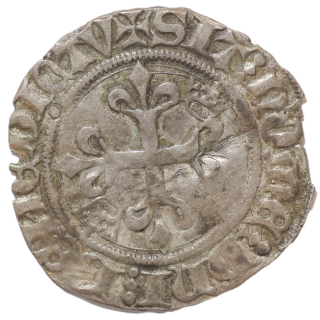 France - Charles VI (1380-1422), Gros Florette, St-Quentin