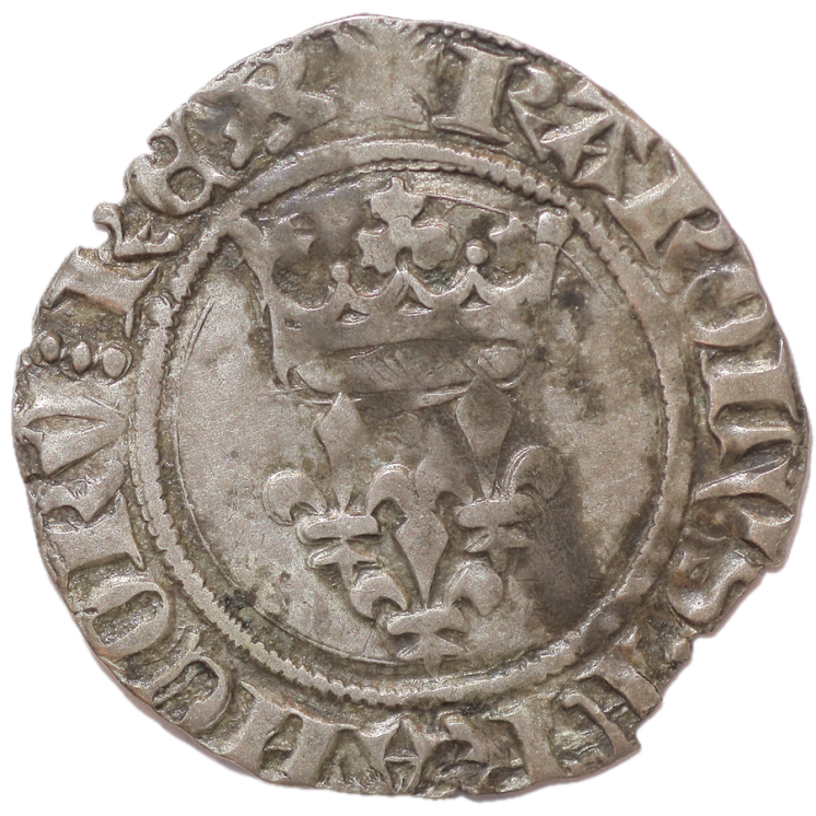 France - Charles VI (1380-1422), Gros Florette, St-Quentin