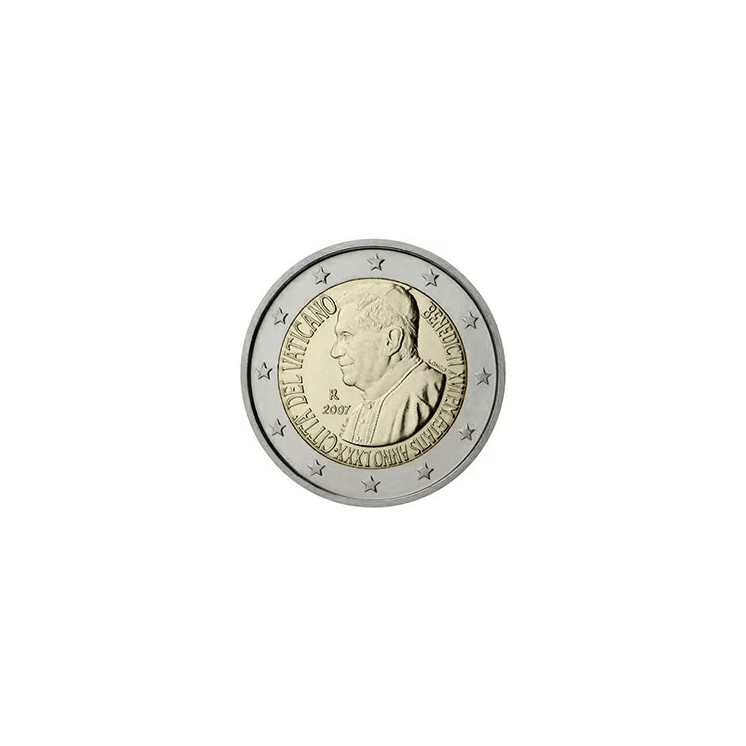 2007 - Vatican, 2 Euros 80e anniversaire de Sa Sainteté le pape Benoît XVI (pièce seule)