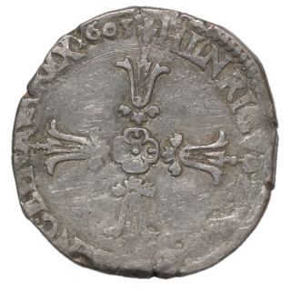France - Henri IV (1589-1610), 1/4 d'Ecu, 1603, F (Angers)