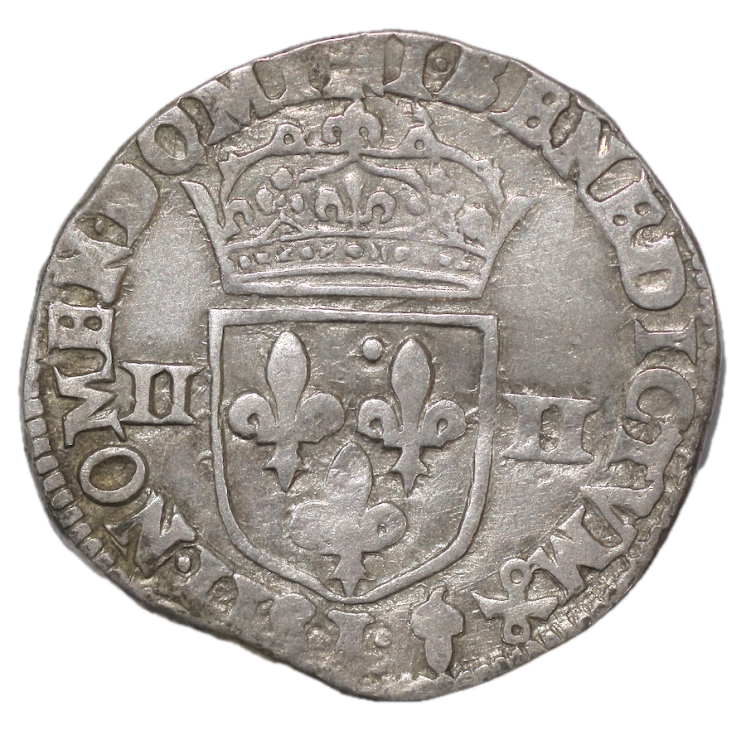 France - Henri IV (1589-1610), 1/4 d'Ecu, 1610, L (Bayonne)