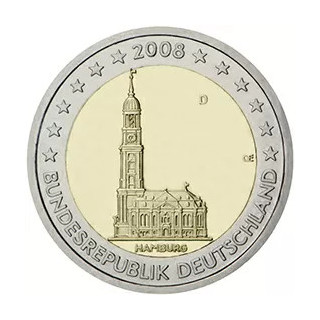 2008 - Allemagne 2 Euros, État fédéré de Hambourg