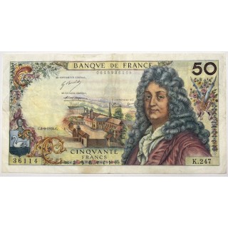 France - 50 Francs Racine, C.5-9-1974.C.