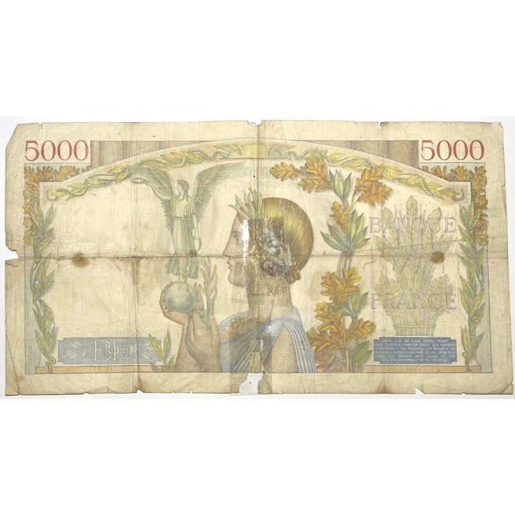 France - 5000 Francs Victoire, V.10-12-1942.V.