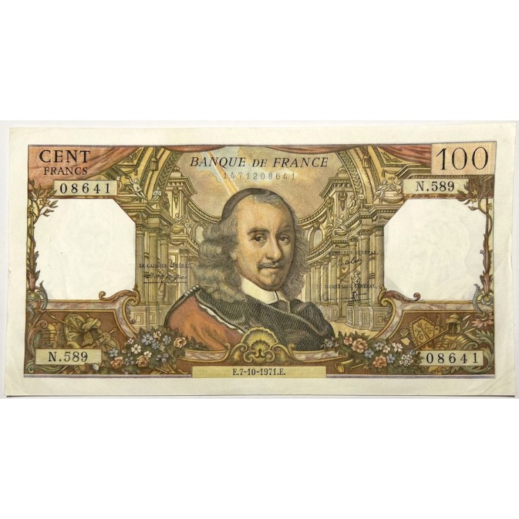 France - 100 Francs Corneille, E.7-10-1971.E.