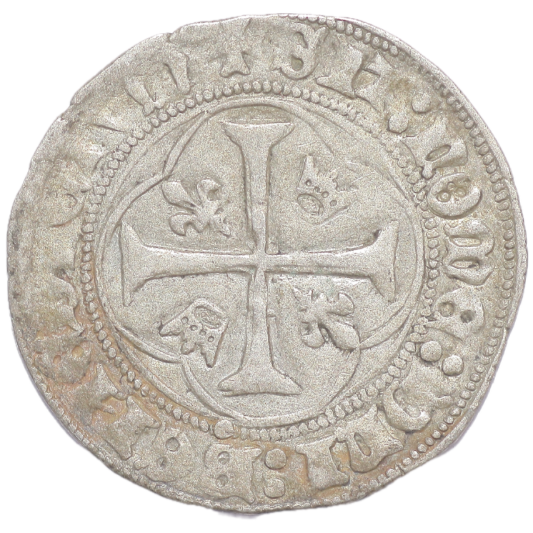 France - Charles VIII (1483-1498), Grand blanc aux couronnelles