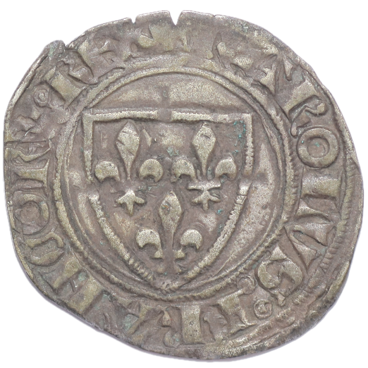 France - Charles VI (1380-1422), Blanc Guénar