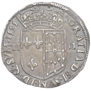 France - Henri IV (1589-1610), 1/4 d'Ecu de Navarre, 1595
