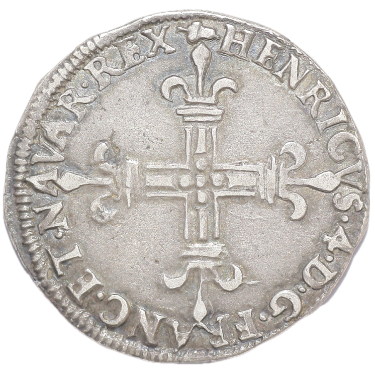 France - Henri IV (1589-1610), 1/4 d'Ecu de Navarre, 1595