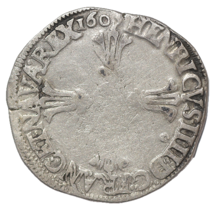 France - Henri IV (1589-1610), 1/4 d'Ecu, 1605, 9 (Rennes)