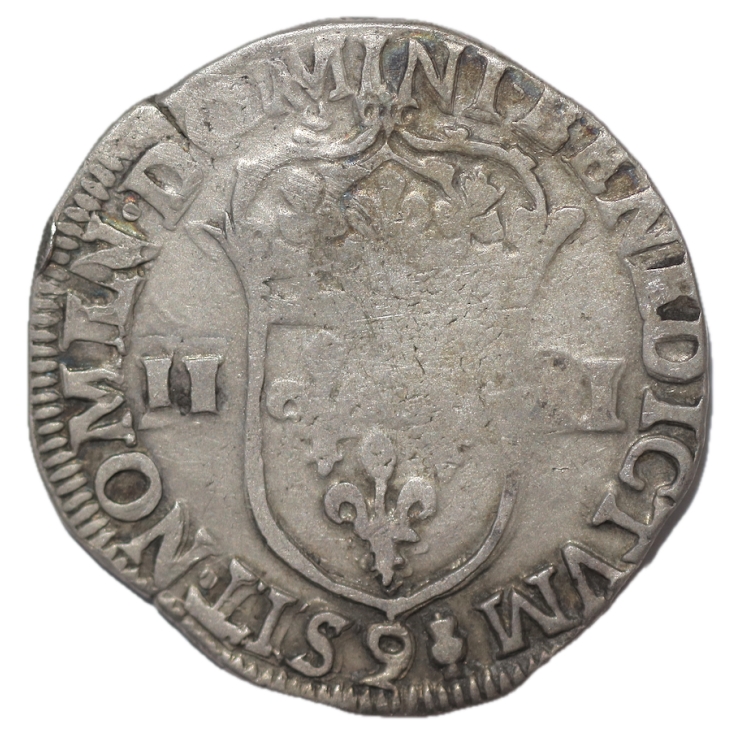 France - Henri IV (1589-1610), 1/4 d'Ecu, 1605, 9 (Rennes)