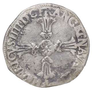 France - Henri IV (1589-1610), 1/4 d'Ecu, 1605, 9 (Rennes)
