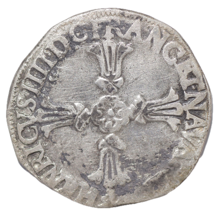 France - Henri IV (1589-1610), 1/4 d'Ecu, 1605, 9 (Rennes)