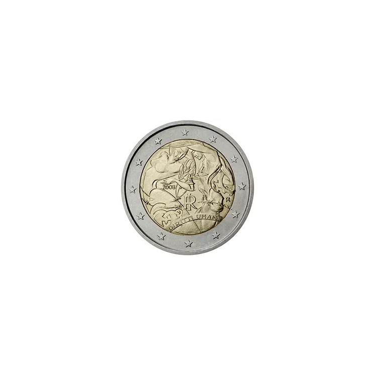 2008 - Italie, 2 Euros  60e anniversaire de la Déclaration Universelle des Droits de l’Homme