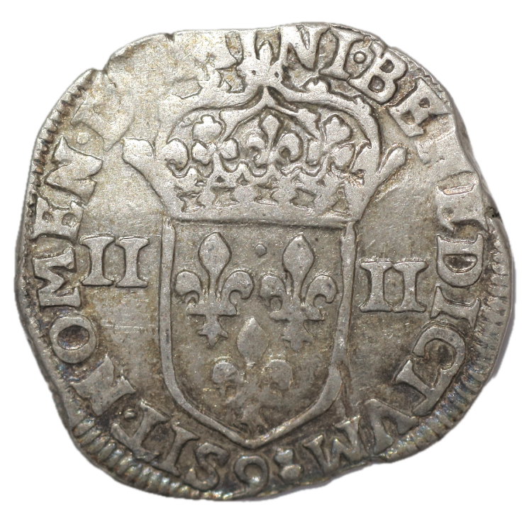 France - Henri IV (1589-1610), 1/4 d'Ecu, 1606, 9 (Rennes)
