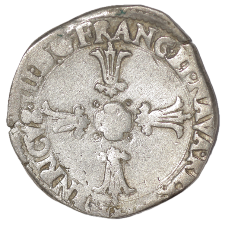 France - Henri III (1574-1589), 1/4 d'Ecu, F (Angers)