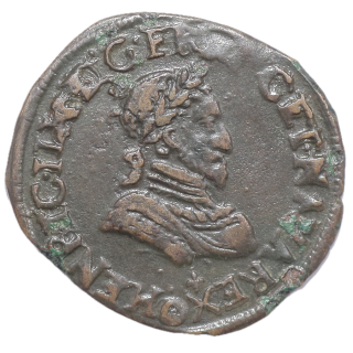 France - Henri IV (1589-1610), Double Tournois, 1594, A (Paris)