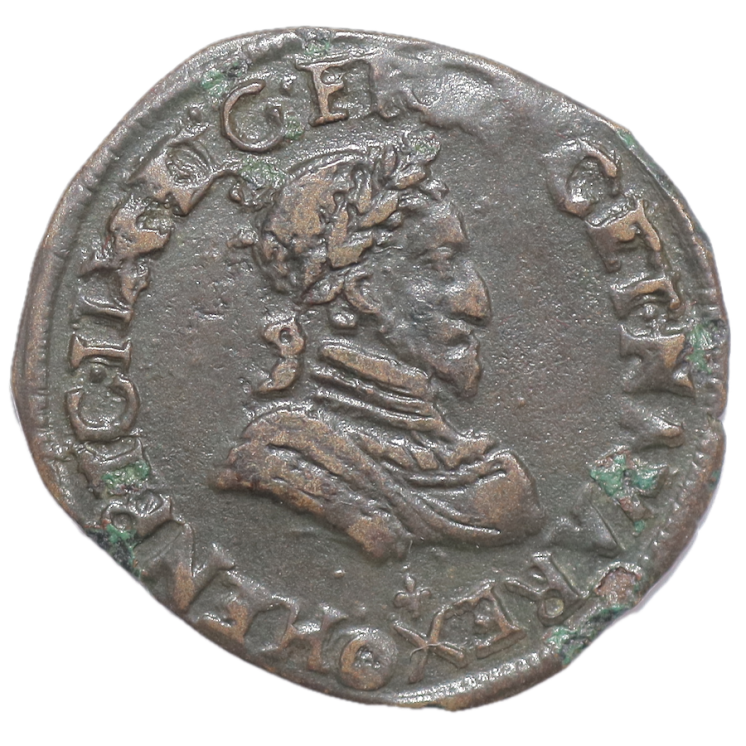 France - Henri IV (1589-1610), Double Tournois, 1594, A (Paris)