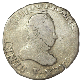 France - Henri III (1574-1589), Teston, 1575, F ( Angers)