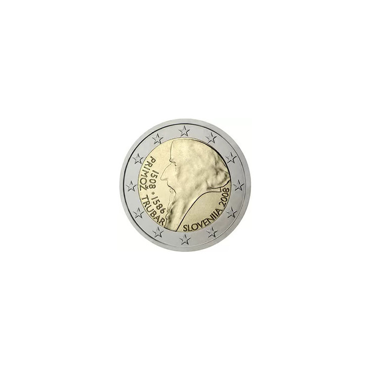 2008 - Slovénie, 2 Euros 500e anniversaire de la naissance de Primož Trubar