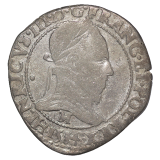 France - Henri III (1574-1589), Teston, 1584, M (Toulouse)