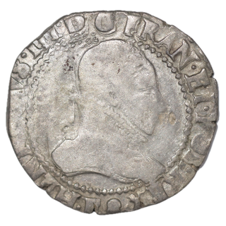 France - Henri III (1574-1589), Teston, 1587, F (Angers)