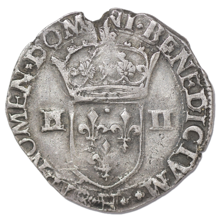 France - Henri IV (1589-1610), 1/4 d'Ecu, 1601, H (La Rochelle)