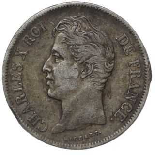France - Charles, X (1824-1830), 5 Francs 1829, MA (Marseille)