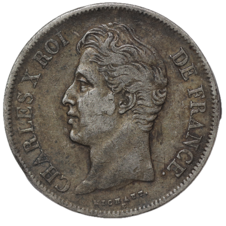 France - Charles, X (1824-1830), 5 Francs 1829, MA (Marseille)