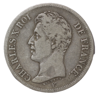 France - Charles, X (1824-1830), 5 Francs 1826, H (La Rochelle)