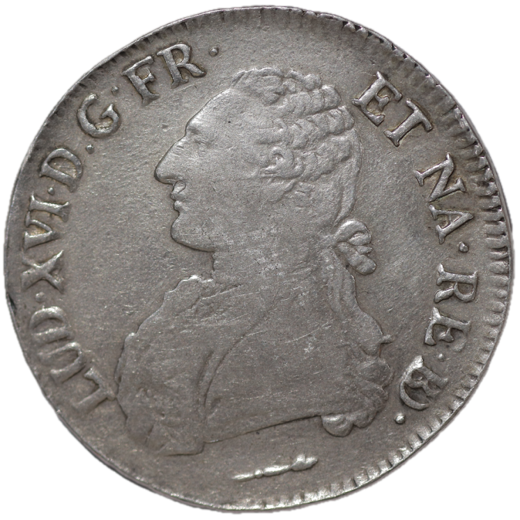 France - Louis XVI (1774-1793), Ecu aux branches d'olivier du Bearn, 1786, Pau