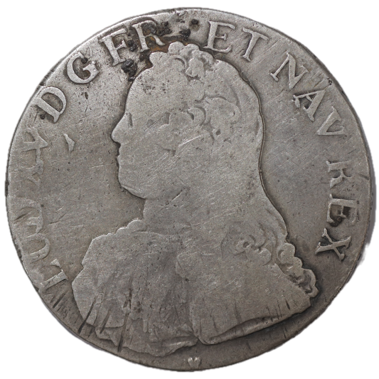 France - Louis XV, (1715-1774), Ecu aux branches d'olivier, 1726, & (Aix en Provence)