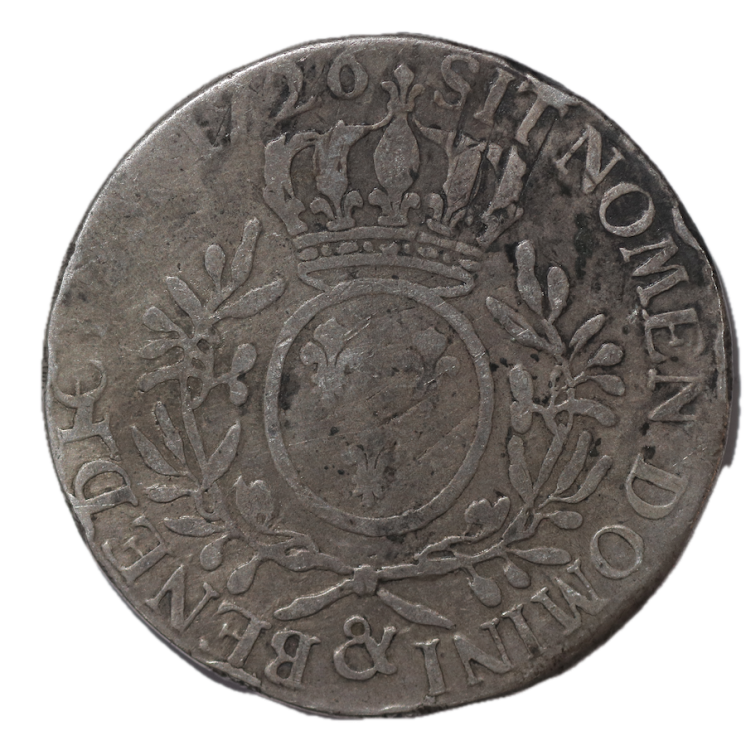 France - Louis XV, (1715-1774), Ecu aux branches d'olivier, 1726, & (Aix en Provence)