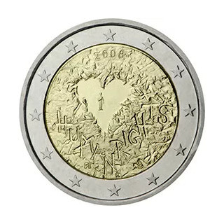 2008 - Finlande, 2 Euros 60e anniversaire de la Déclaration Universelle des Droits de l’Homme