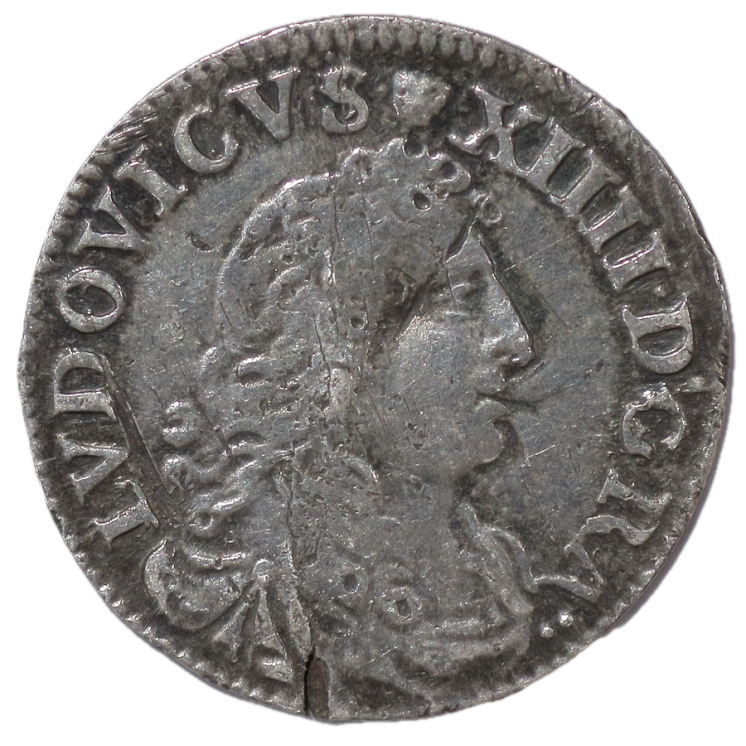 France - Louis XIV (1643-1715), 4 sols des Traitants, 1677, D, (Lyon)