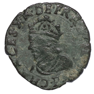 France - Charles X (1589-1598), Double Tournois, 1593, P (Dijon)